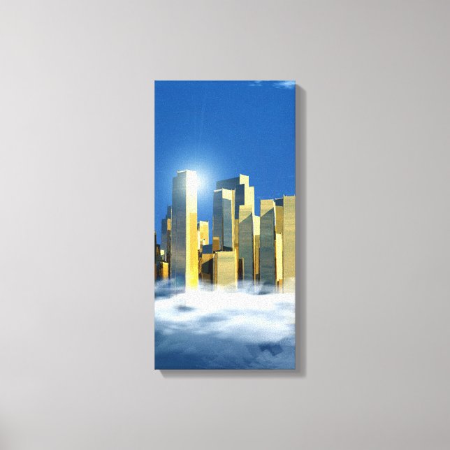 Impressão Em Tela Cidade Celestial 2-3 (Frente)