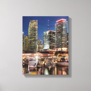 Impressão Em Tela Cidade da skyline de Miami em Florida