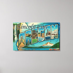 Impressão Em Tela Cidade de Lincoln, Oregon - grandes cenas da letra
