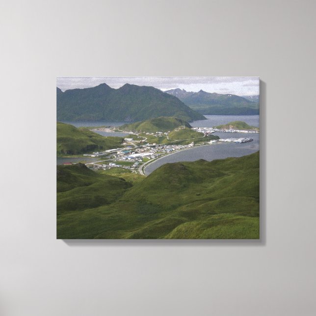 Impressão Em Tela Cidade de Unalaska, Alasca (Frente)