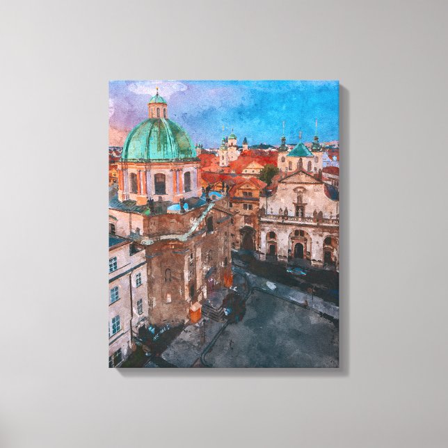 Impressão Em Tela Cidade de Vintage (Frente)