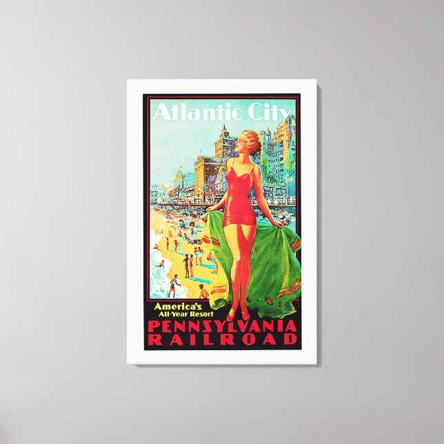 Impressão Em Tela Cidade do Atlântico (Frente)