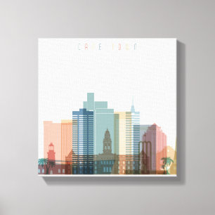 Impressão Em Tela Cidade do Cabo, África Linha Skyline Cidade