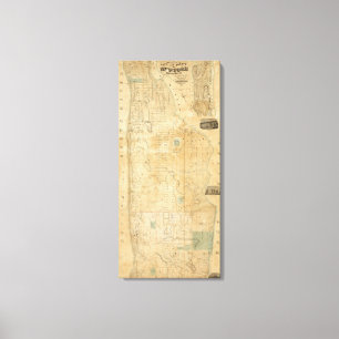 Impressão Em Tela Cidade e condado de New York ao norte da 50th rua