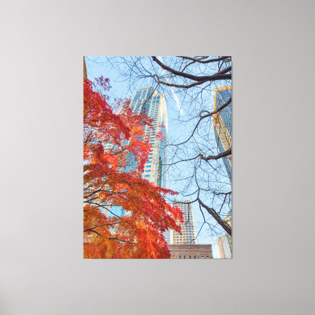 Impressão Em Tela Cidade em Vermelho (Frente)