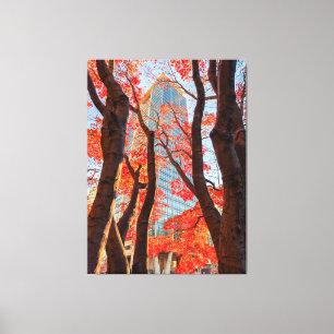 Impressão Em Tela Cidade em Vermelho