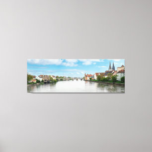 Impressão Em Tela Cidade histórica de Regensburg, Alemanha