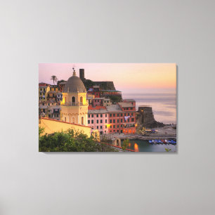Impressão Em Tela Cidade na encosta de Vernazza à noite, Cinque