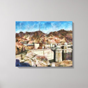 Impressão Em Tela Cidade - Nevada - Represa Hoover