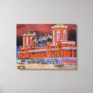 Impressão Em Tela Cidade Windy de marinho Pier Chicago, 1920