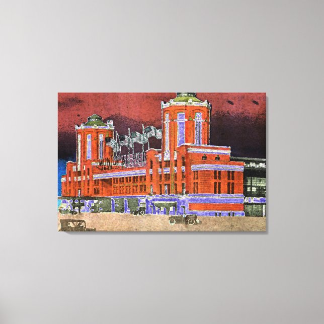 Impressão Em Tela Cidade Windy de marinho Pier Chicago, 1920 (Frente)