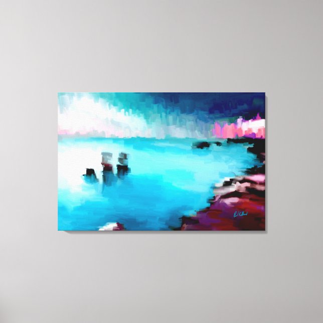 Impressão Em Tela Cidades pela margem (Frente)