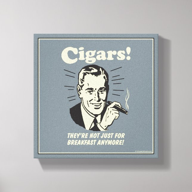 Impressão Em Tela Cigarros: Não Apenas Café da Manhã (Frente)