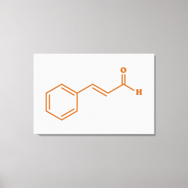 Impressão Em Tela Cinamaldeído Cinamaldeído Fórmula Química Molecula (Frente)