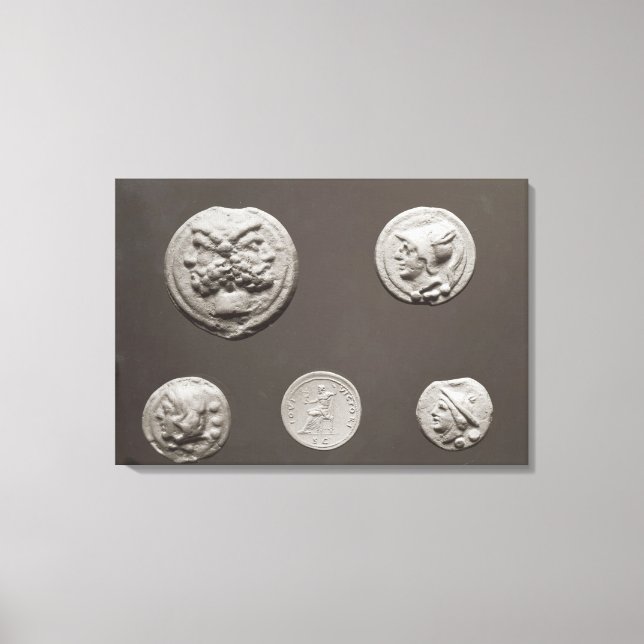 Impressão Em Tela Cinco moedas (Frente)