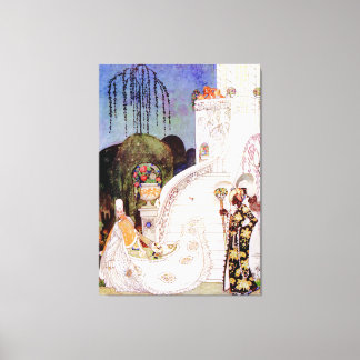 Impressão Em Tela Cinderela de Kay Nielsen deixando a bola