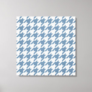 Impressão Em Tela Cinza francesa Elegant Houndstooth