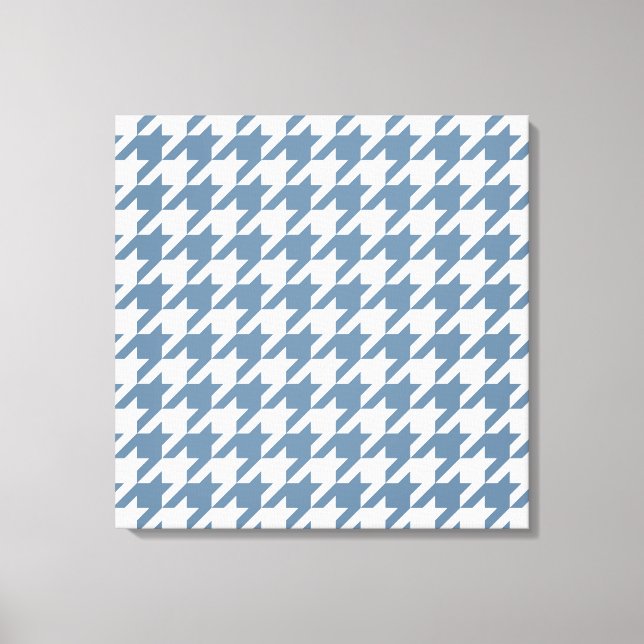 Impressão Em Tela Cinza francesa Elegant Houndstooth (Frente)