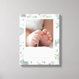 Impressão Em Tela Cinza Suave e Tela de Quadro Floral Branco Imprimi