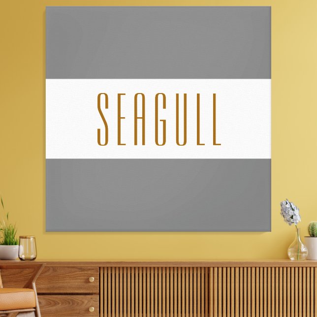 Impressão Em Tela Cinzas Médias Brancas de Verão SEAGULL (Insitu(Sala de estar))