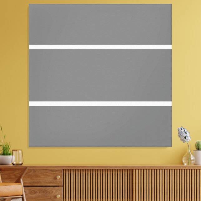 Impressão Em Tela Cinzas Médias Contemporâneas Listras Horizontais (Insitu(Sala de estar))