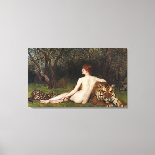 Impressão Em Tela Circe (Woman and Dangerous Cats) (by John Collier) (Frente)