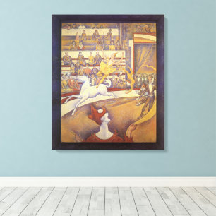 Impressão Em Tela Circo por Georges Seurat, Arte Pontilhista Vintage
