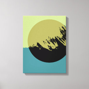 Impressão Em Tela Círculo Escuro de Arte Moderna abstrato