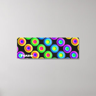 Impressão Em Tela Círculos 3D coloridos Funky