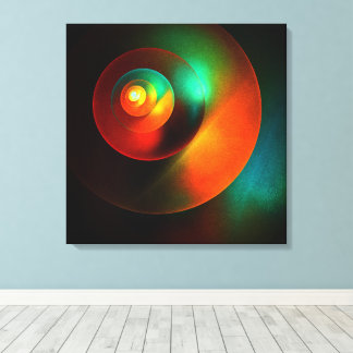 Impressão Em Tela Círculos Coloridos Padrão Moderno de Arte Abstrato