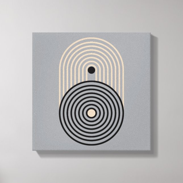 Impressão Em Tela Círculos e arcos geométricos abstrato (Frente)