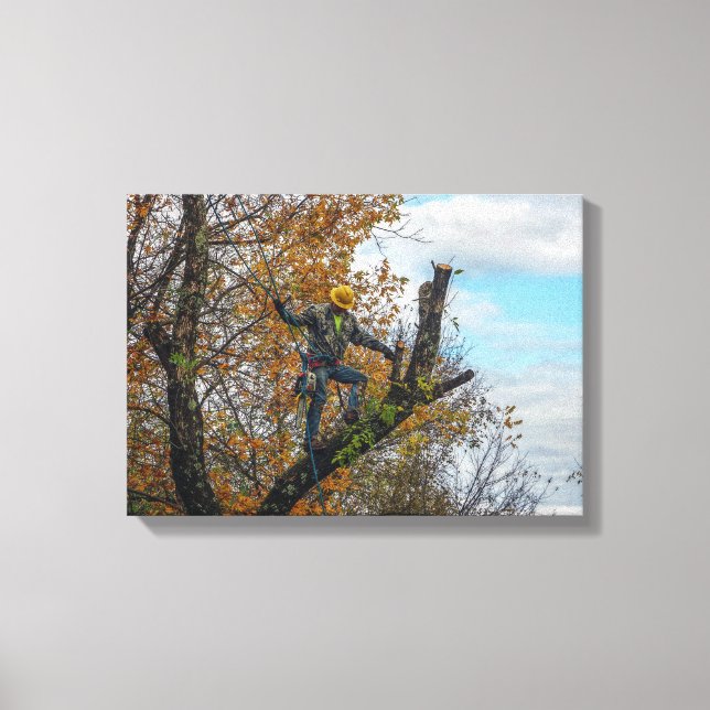 Impressão Em Tela Cirurgião de árvores (Frente)