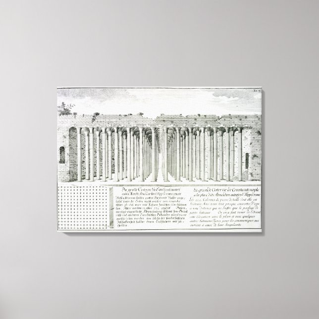 Impressão Em Tela Cisterno sob o Hipódromo, Constantinopla, Tu (Frente)