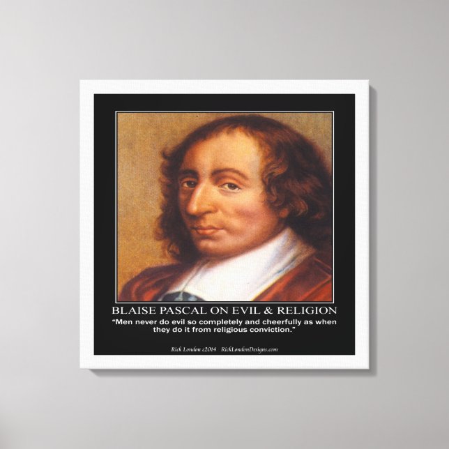 Impressão em Tela Citação Blaise Pascal & Mal Reli (Frente)