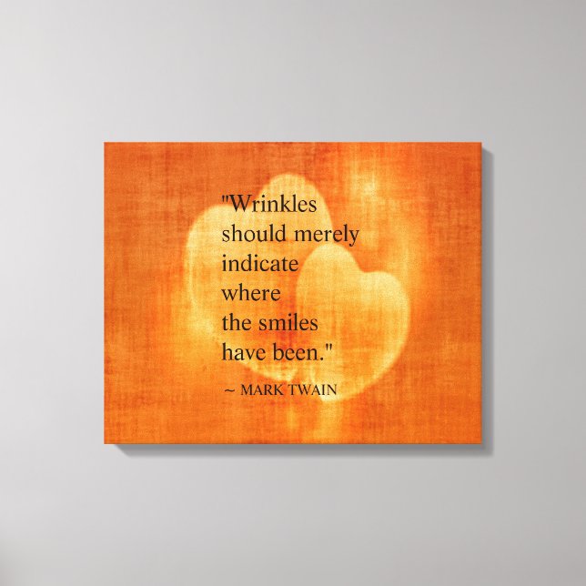 Impressão Em Tela Citação de Aniversário do Mark Twain (Frente)