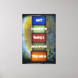 Impressão Em Tela Citação De Arte Nomeada E Assinada