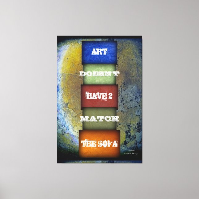 Impressão Em Tela Citação De Arte Nomeada E Assinada (Frente)