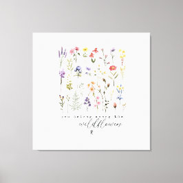 Impressão Em Tela Citação de Flores Silvestres Sublimação Aquarela