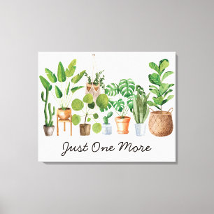 Impressão Em Tela Citação de jardinagem aquarela de planta de casa 