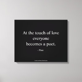 Impressão Em Tela Citação de Platão; O Toque do Amor