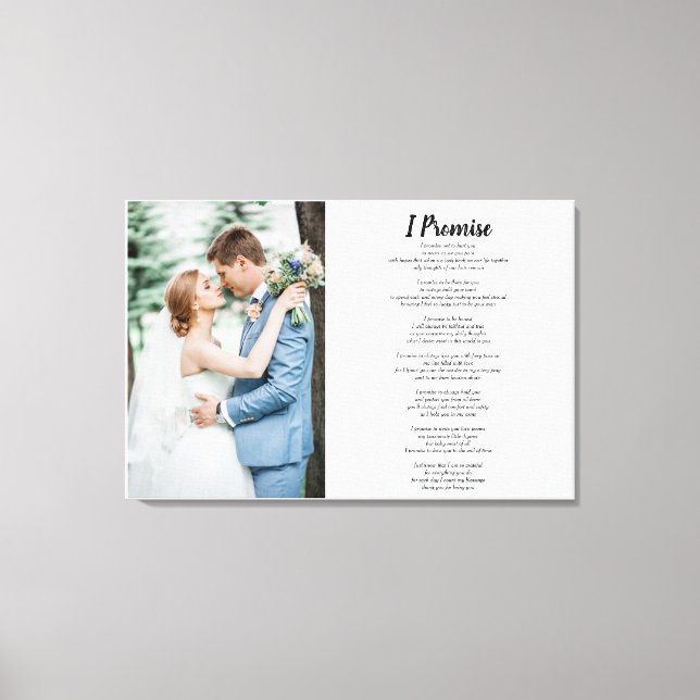 Impressão Em Tela Citação de Poema Personalizada com Foto (Frente)