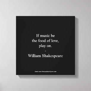 Impressão Em Tela Citação de William Shakespeare - Amor