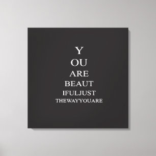 Impressão Em Tela Citação Inspiradora Amor Branco Negro