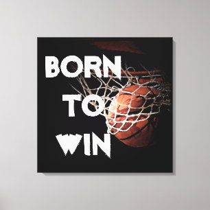 Impressão Em Tela Citação Motivacional Dizendo Basquete Nascido para