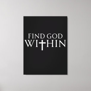 Impressão Em Tela Citação Religiosa Encontre Deus Dentro