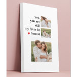 Impressão Em Tela Citação Romântica de Foto do Casal de Colagem Mode<br><div class="desc">Citação Romântica de Foto do Casal de Colagem Moderna</div>