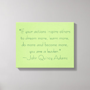 Impressão Em Tela Citações da liderança de John Quincy Adams