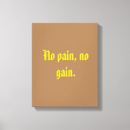 Impressão Em Tela Citações de motivação de academia e marrom claro