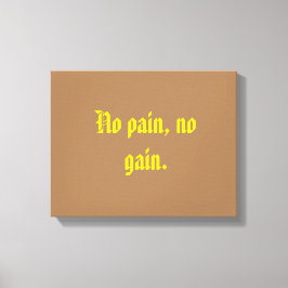 Impressão Em Tela Citações de Motivação GYM E Castanho Claro
