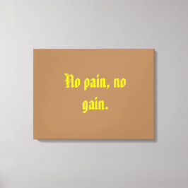 Impressão Em Tela Citações de Motivação GYM E Castanho Claro